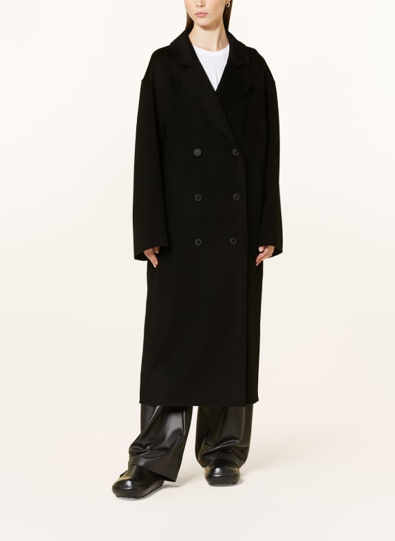 LOULOU STUDIO Oversized coat BORNEO BLACK