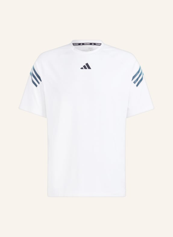 adidas T-Shirt 3S aus Mesh WEISS/ PETROL