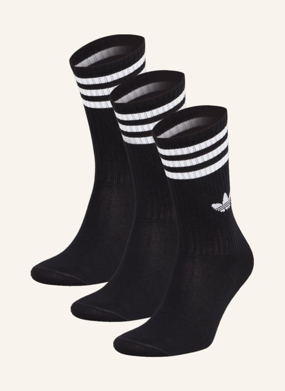adidas Originals 3er-Pack Socken SOLID CREW BLACK