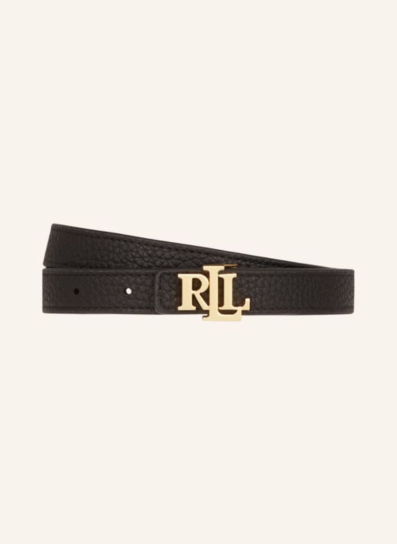 LAUREN RALPH LAUREN Leather belt BLACK