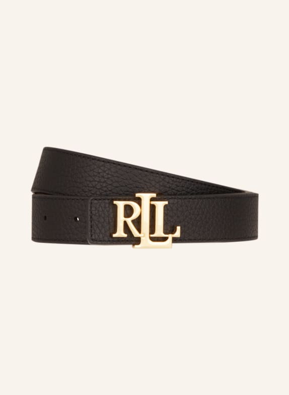 LAUREN RALPH LAUREN Reversible leather belt BLACK/ COGNAC