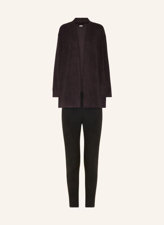 DKNY Zestaw rekreacyjny z nicki CZARNY/ SZARY