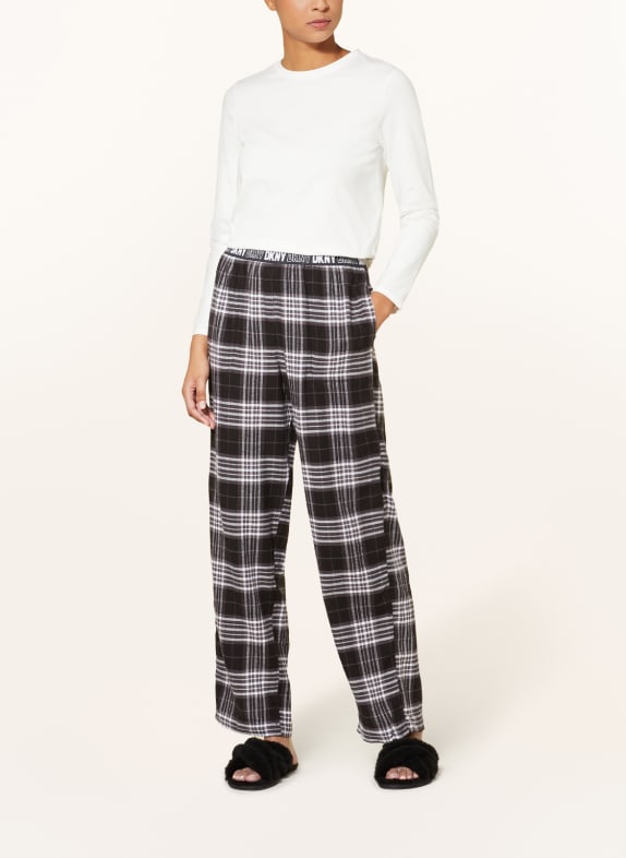 DKNY Spodnie od piżamy z flaneli