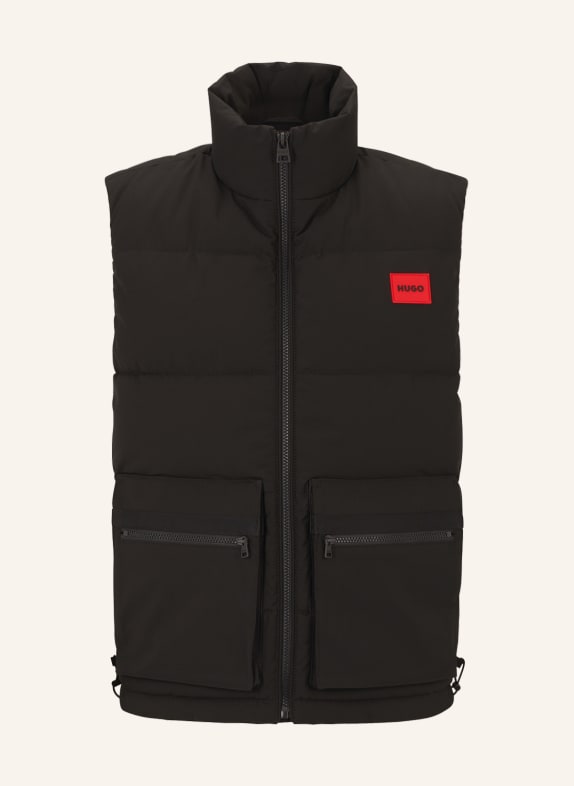 HUGO Quilted vest BALTINO BLACK