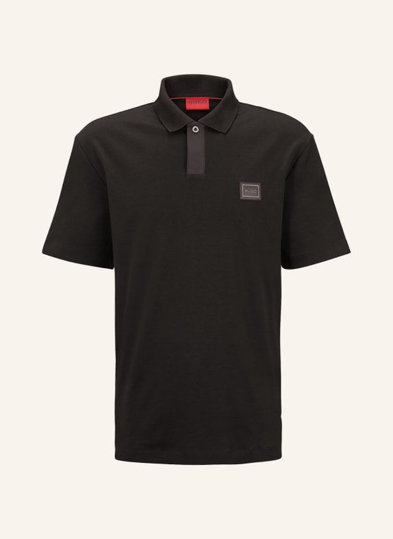 HUGO Jersey polo shirt DAGROS regular fit BLACK