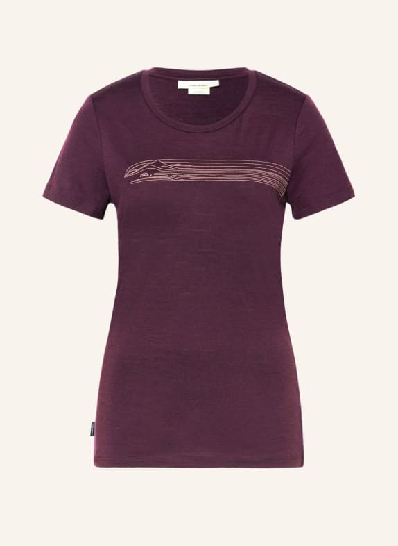 icebreaker Funktionswäsche-Shirt MERINO 150 TECH LITE II aus Merinowolle DUNKELLILA
