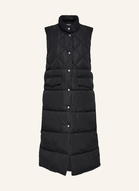 ONLY Quilted vest BLACK