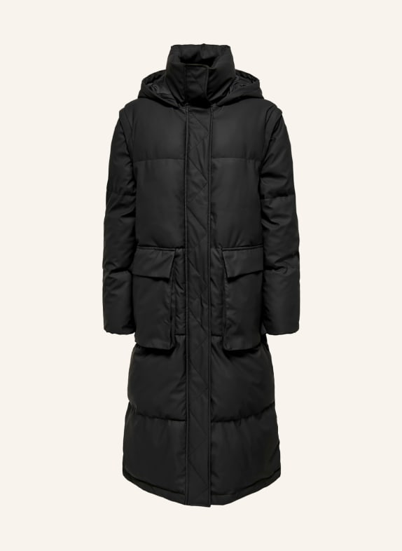 ONLY 2-in-1-quilted coat BLACK