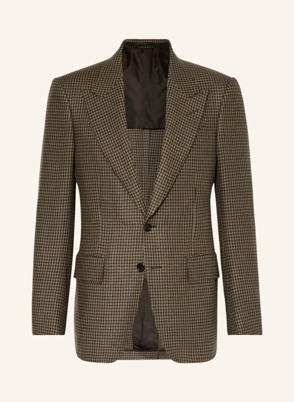 TOM FORD Suit jacket SHELTON extra slim fit with mohair BROWN/ DARK BROWN/ LIGHT BROWN