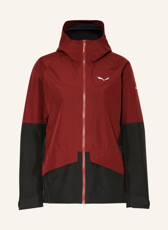 SALEWA Outdoor jacket PUEZ 2L GORE-TEX® DARK RED/ BLACK