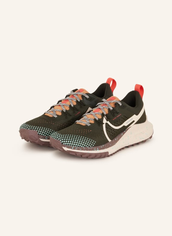 Nike Trail running shoes REACT PEGASUS TRAIL 4 DARK GREEN/ TURQUOISE/ SALMON