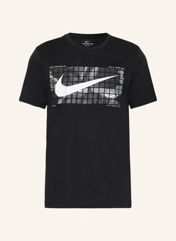Nike T-shirt DRI-FIT CZARNY/ ZIELONY/ BRĄZOWY