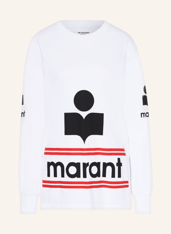 MARANT ÉTOILE Long sleeve shirt GIANNI WHITE/ BLACK/ RED