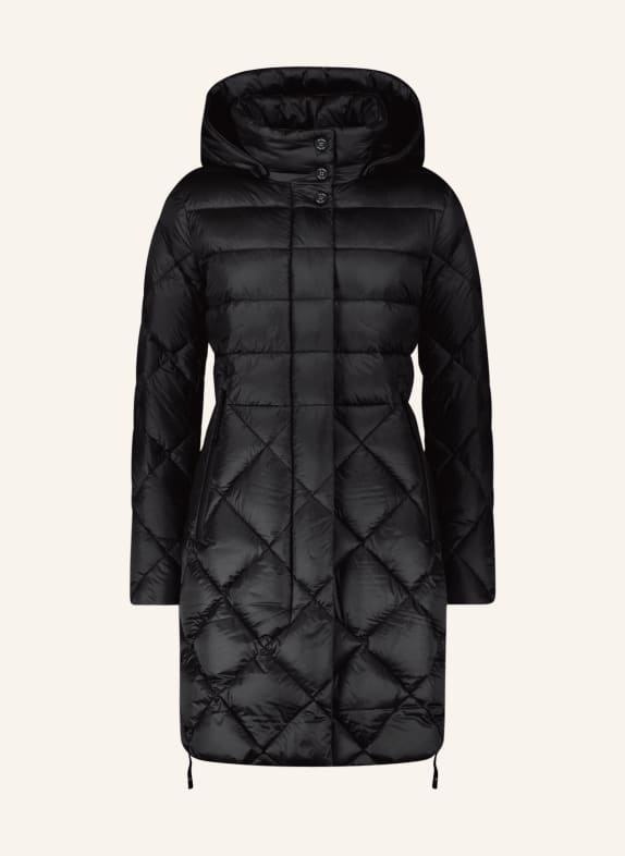 GIL BRET Quilted coat with removable hood BLACK