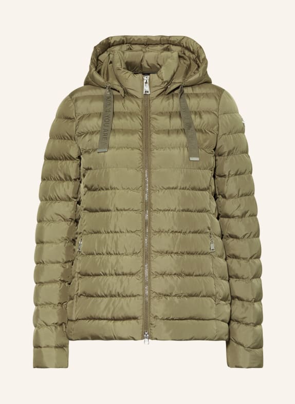 FUCHS SCHMITT Quilted jacket with detachable hood OLIVE