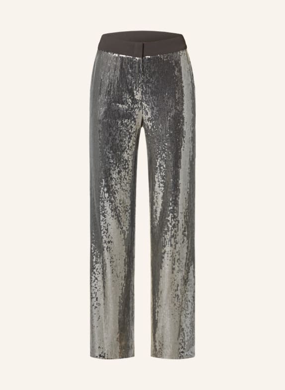 JOOP! Wide leg trousers with sequins SILVER