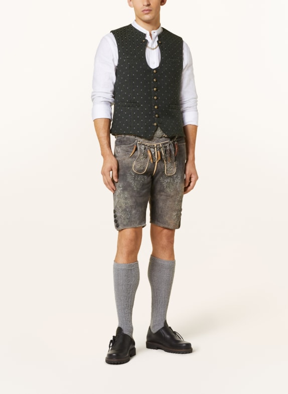 HIRSCHER Traditionele leren broek FRIEDBERG GRIJS