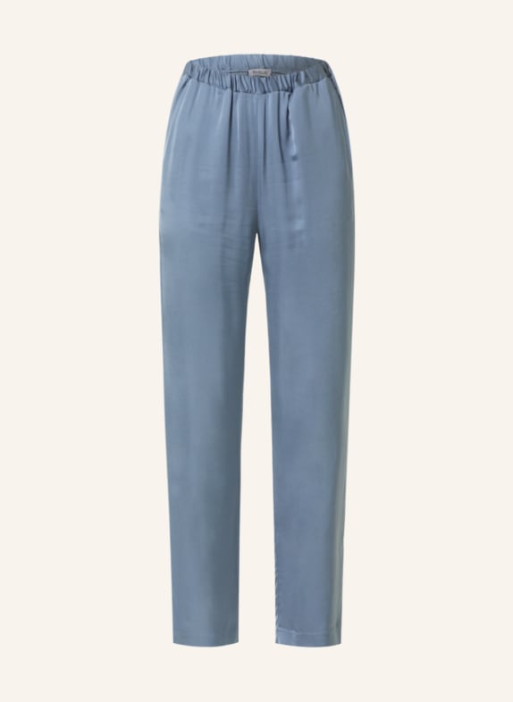 SoSUE Wide leg trousers in satin BLUE GRAY