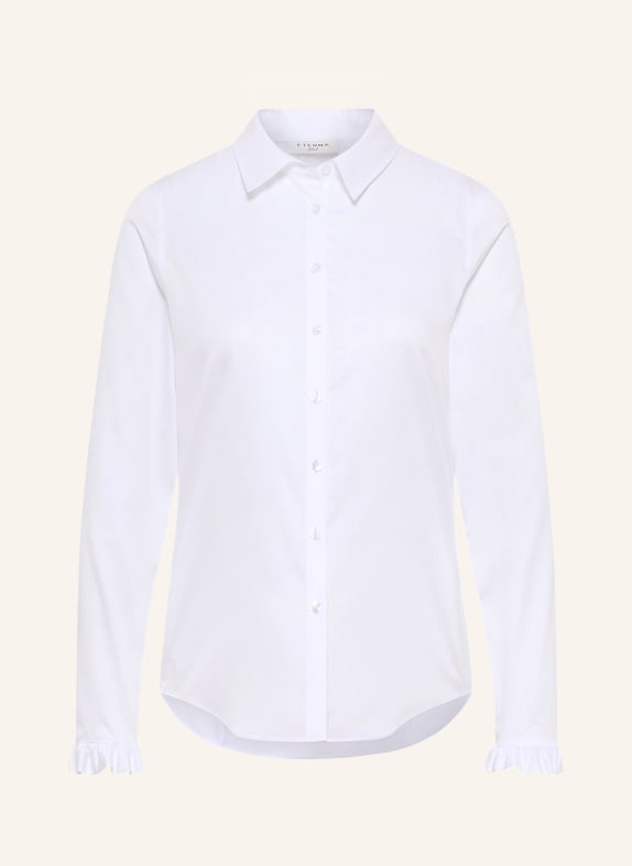 ETERNA Shirt blouse with ruffles WHITE