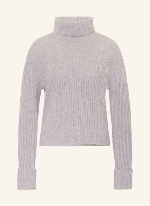 FTC CASHMERE Turtleneck sweater in cashmere LIGHT GRAY