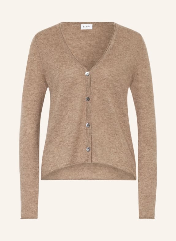 FTC CASHMERE Strickjacke aus Cashmere TAUPE