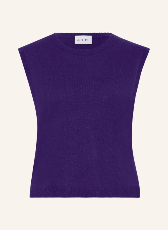 FTC CASHMERE Cashmere-Pullunder DUNKELLILA