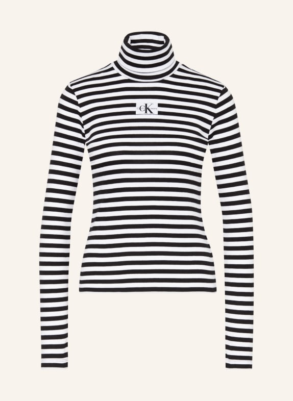 Calvin Klein Jeans Turtleneck shirt BLACK/ WHITE