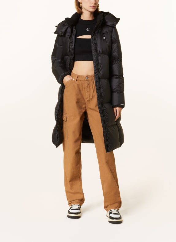 Calvin Klein Jeans Płaszcz puchowy z odpinanym kapturem