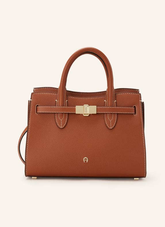 AIGNER Torba shopper FARAH MEDIUM BRĄZOWY