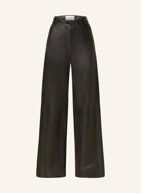 LOULOU STUDIO Leather trousers NORO BLACK
