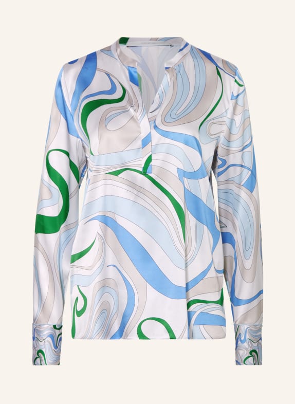 HERZEN'S ANGELEGENHEIT Blusenshirt aus Seide CREME/ HELLBLAU/ GRÜN