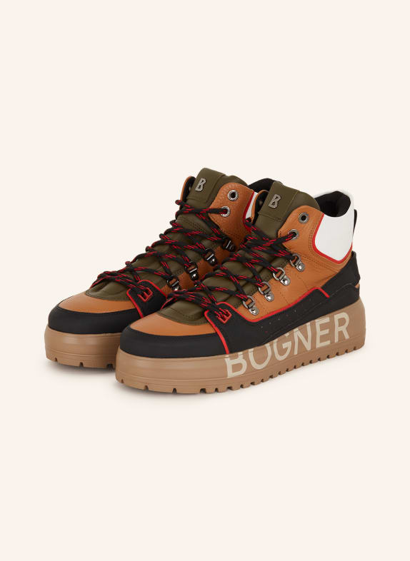 BOGNER Hightop-Sneaker ANTWERP M 7 BRAUN/ SCHWARZ/ WEISS