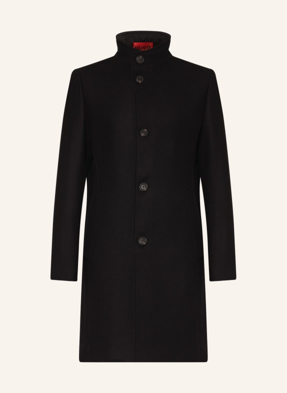 HUGO Wool coat MINTRAX BLACK