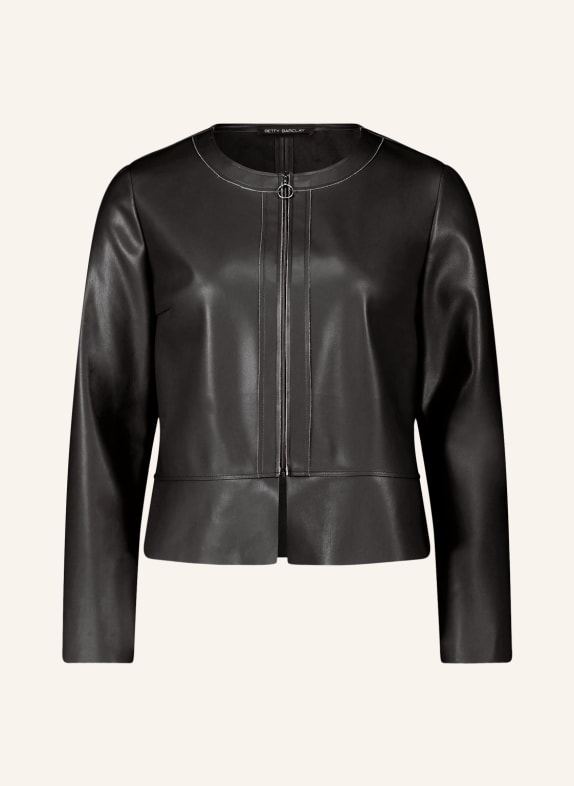 Betty Barclay Jacket in leather look BLACK