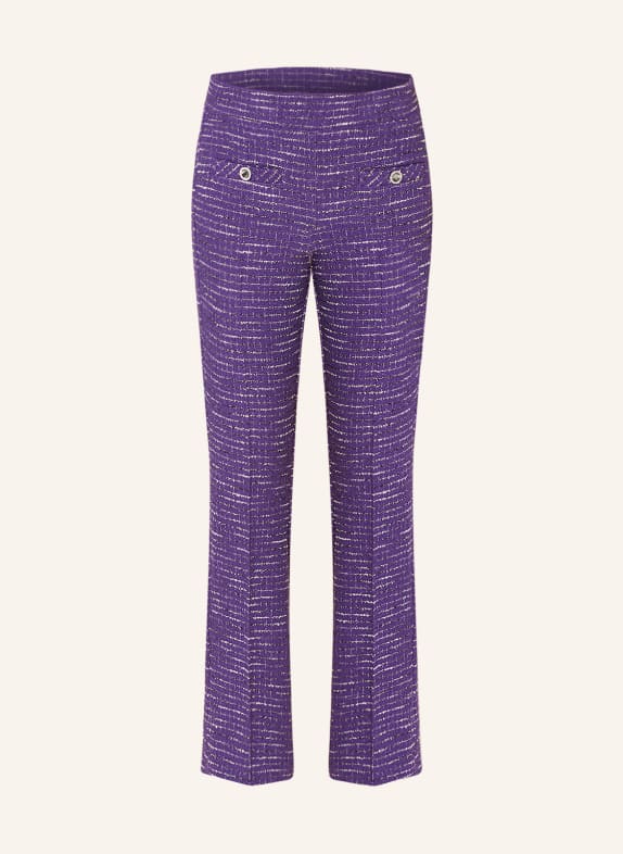 CAMBIO Tweed-Hose LILA/ WEISS