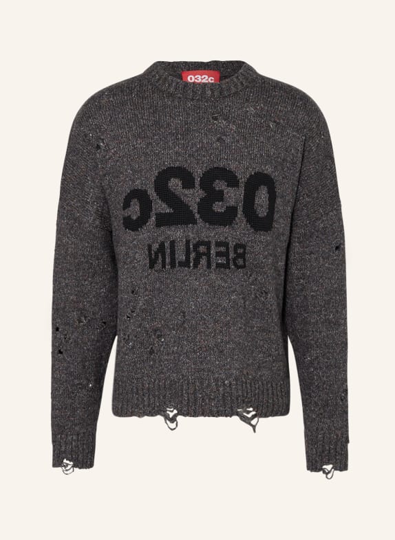 032c Oversized sweater PAINTER'S COVERS GRAY/ BLACK