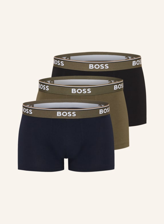 BOSS 3er-Pack Boxershorts POWER DUNKELBLAU/ SCHWARZ/ OLIV