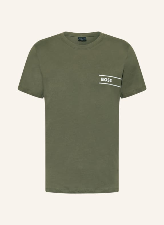 BOSS T-Shirt OLIV/ WEISS