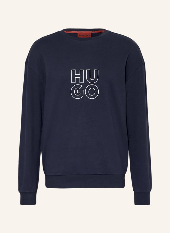 HUGO Lounge-Shirt STACKED DUNKELBLAU