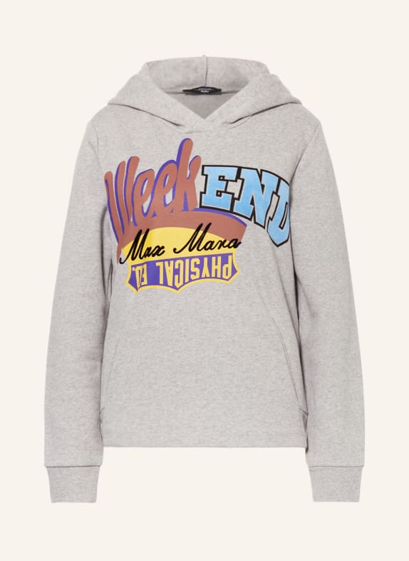 WEEKEND MaxMara Hoodie PALAZZI GRAU/ GELB/ HELLBLAU