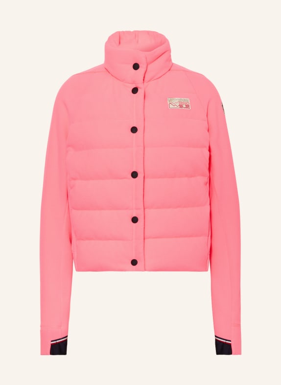 MONCLER GRENOBLE Down jacket in mixed materials NEON PINK