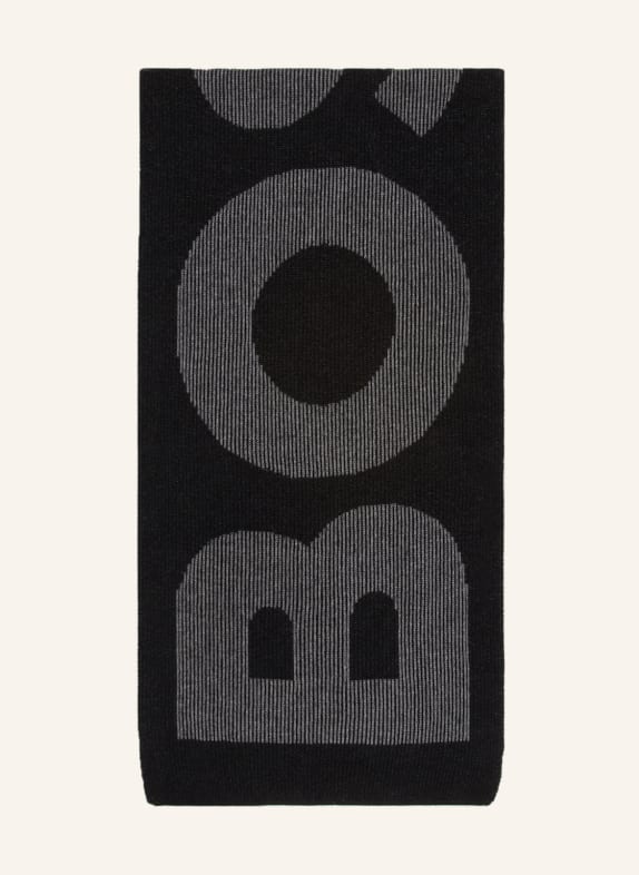 BOSS Schal LAMICO SCHWARZ/ GRAU