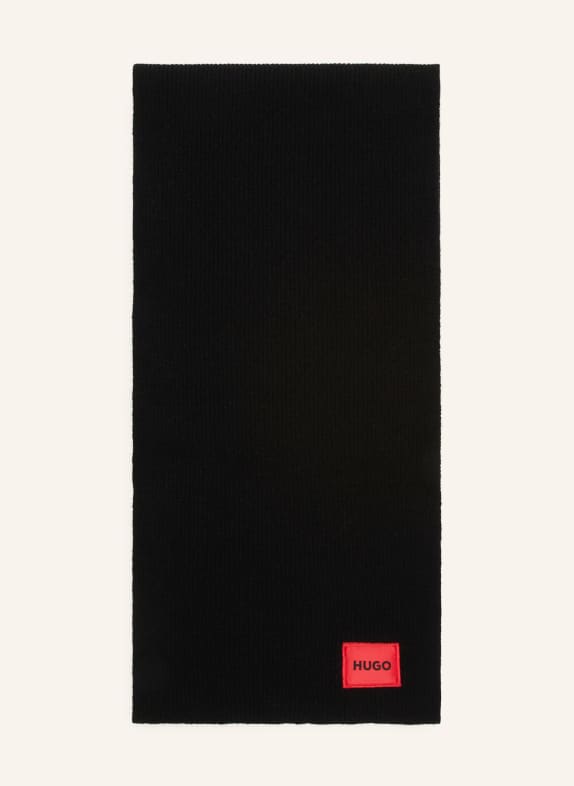HUGO Schal ZAFF 6 SCHWARZ
