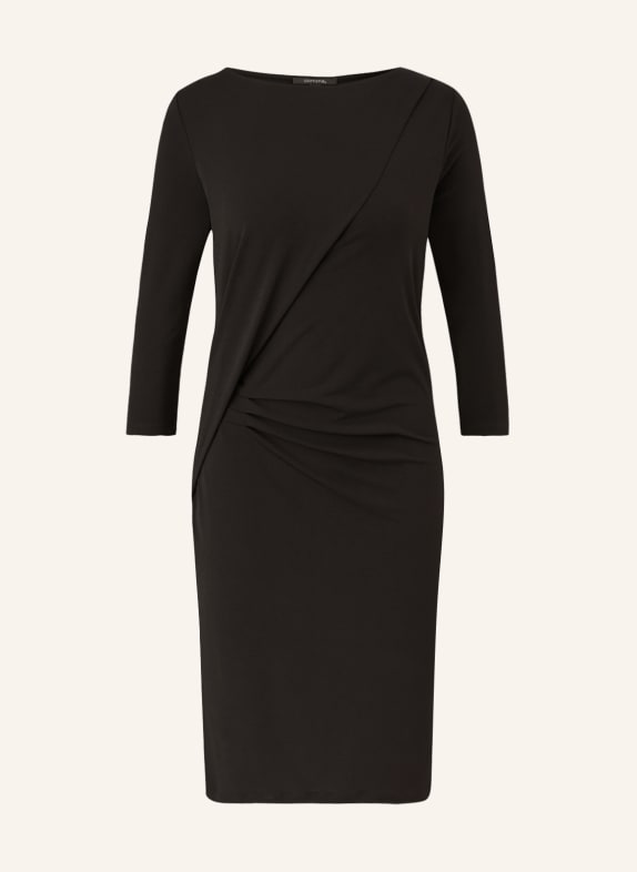 comma Jersey dress with 3/4 sleeves BLACK