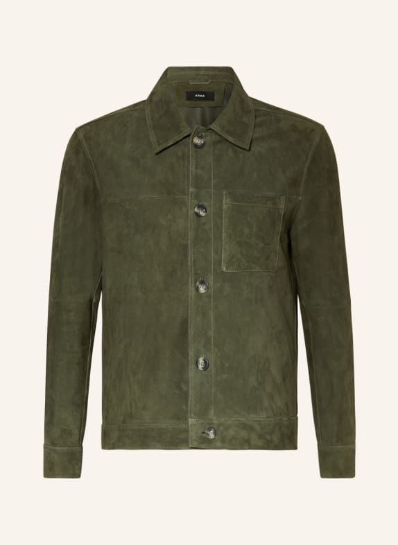 ARMA Leder-Overjacket JUR KHAKI