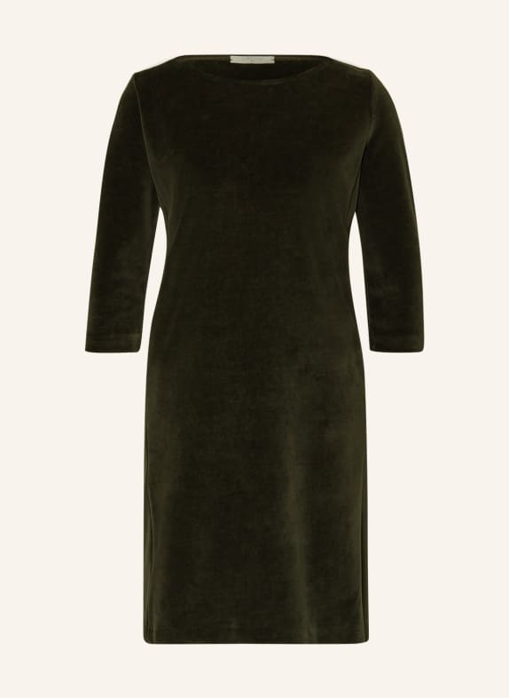 CIRCOLO 1901 Velvet dress with 3/4 sleeves KHAKI