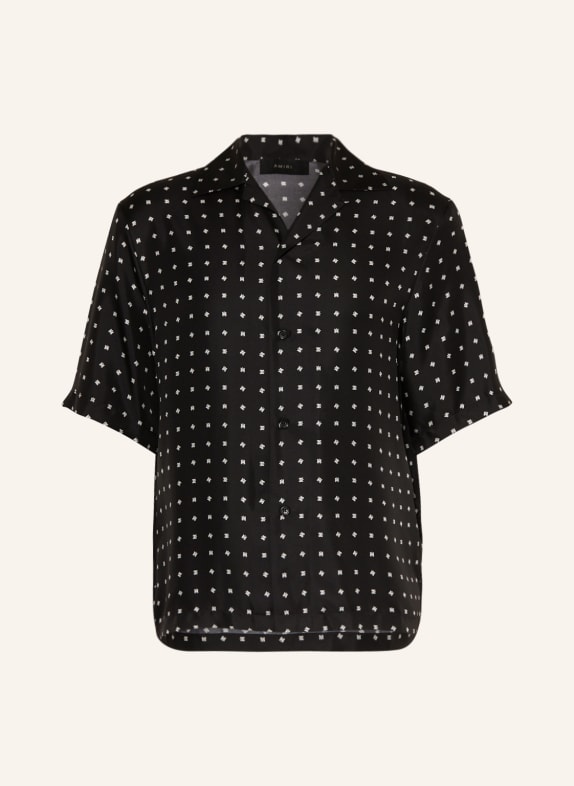 AMIRI Resort shirt comfort fit in silk BLACK/ WHITE
