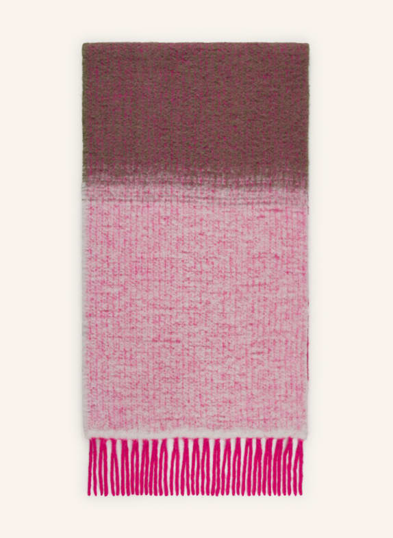 LUISA CERANO Alpaca scarf PINK/ TAUPE