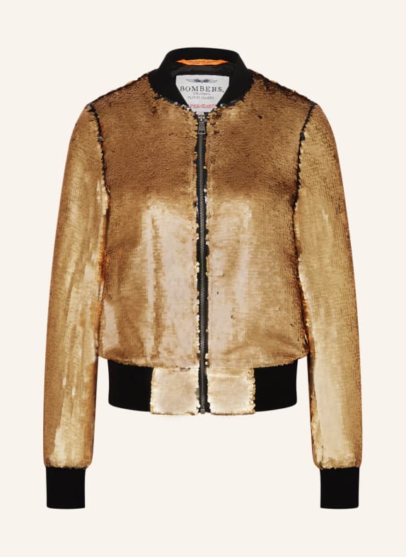 ORIGINAL BOMBERS Bomber jacket with reversible sequins GOLD
