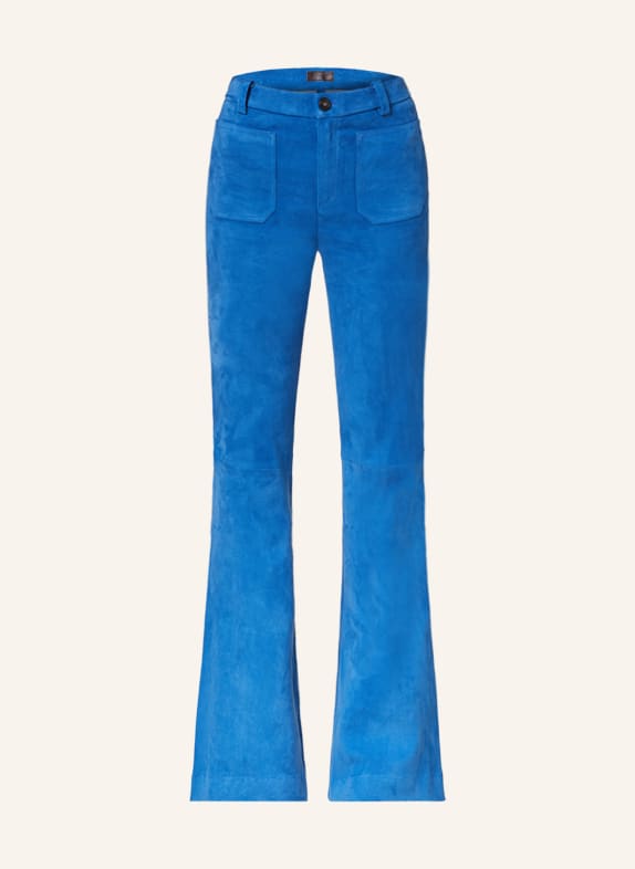 STOULS Leather trousers LAURENT BLUE